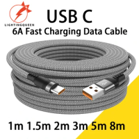 6A Extended Type-C Usb Android 5-Meter Super- Charging Cable Suitable for Huawei Xiaomi Vivo and Leeco Phone 3M Data Cable