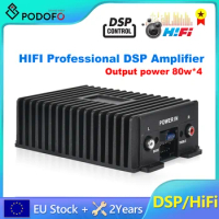 Podofo HIFI Professional DSP Amplifier RY-125AB Audio Stereo 4*80W High Fidelity Power for Car or Home Video System