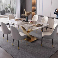 Nordic Center Dining Table Luxury Mobiles Study Living Room Console Metal Kitchen Dining Table Table A Manger Home Furniture