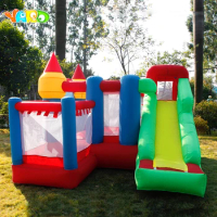 YARD Inflatable Jumping Castle with Slides Kids Free PE Balls Inflatable Trampoline Bouncers Christmas Gift Ship Door To Door