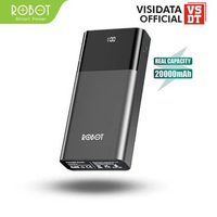 ROBOT RT22 Power Bank 20000mah Quick Charging Powerbank 2 Port LED Display Original