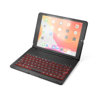 Bluetooth Keyboard Case For New 2019 iPad 10.2" 10.5 inch Cover With 7 Colors LED Backlight Aluminum F102S 10pcs/lots