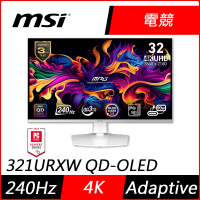 【MSI微星】MPG 321URXW QD-OLED 32型 4K 240Hz HDR電競螢幕