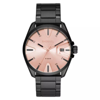 DIESEL Jam Tangan Pria Diesel MS9 DZ1904 Men Rose Gold Dial Black Stainless Steel Strap