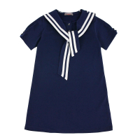 Crocodile Junior 小鱷魚童裝 『小鱷魚童裝』海軍領設計洋裝(產品編號 : C65302-05 小碼款)