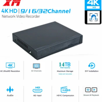 XM 4K H.265 9CH 16CH 32CH CCTV NVR for 8MP/5MP/4MP/3MP/2MP IP Camera metal network video recorder P2P for cctv system