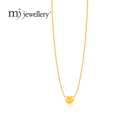 MJ Jewellery 999.9/24K Pure Gold Mini Love with 375/9K Gold Necklace Set