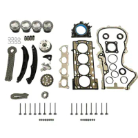 AP01 Engine Repair Kit Pistons STD + Timing Chain Kit + Head Gaskets For Audi A3 A1 VW EOS BEETLE SCIROCCO CC 1.4 TSI