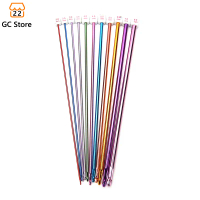 11pcs 10.6 \Multicolour Aluminium Tunisia Afghan Afghan Crochet Hooks Jarum 2-8mm"