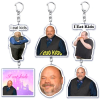 Funny Meme I Eat Kids Bertram Keychain for Women Accessories Jessie Pendant Keying Jewelry Friends F