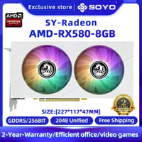 SOYO RX 580 8G การ์ด AMD Radeon GDDR5 RX580 8GB 2048sp 256Bit PCIE X16 3.0เหมาะสำหรับเดสก์ท็อป Gaming กราฟิกการ์ด
