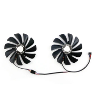 2pcs Brand New Graphics Fan FDC10U12S9-C Replacement Video Card Cooler For XFX RX56700XT 5700 RX5600XT Black Wolf