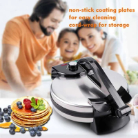 Electric Tortilla Maker Stainless Steel Non-Stick Roti Maker Machine 1800W Double Sided Heating Tortilla Press