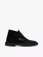 CLARKS Clarks Desert Boot Men's Boots- Black Suede