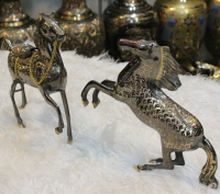 傳統手工藝品12寸銅雕彩點飛馬廠家直銷BT211入