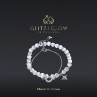 Gelang Wanita Titanium Mutiara Putih Korea Style Premium