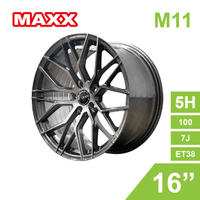 真便宜 [預購]MAXX 旋壓鋁圈輪框 M11 16吋 5孔100/7J/ET38(灰車鈦灰透)