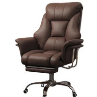 Luxury Ergonomic Gaming Chair Comfortable Feet Support Study Brown Office Chair Modern Relax Chaise