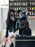 【公司現貨速發】免運 開發票Bearbrick NBHD三方聯名黑武士暴力熊大號擺件客廳積木熊潮玩公仔