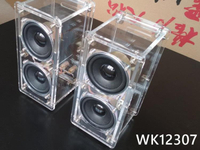 3寸全頻音柱 透明壓克力音箱 桌面電腦音箱 2.0 迷宮箱體 雙11