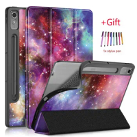 Smart Case for Lenovo Tab P12 12.7 2023 Lightweight Trifold Cover with Stand Auto Wake PU Leather for Lenovo Xiaoxin P12 TB128FU