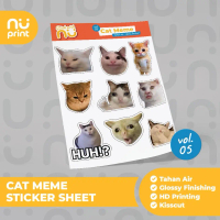 Sticker Sheet Cat Meme Aesthetic Waterproof Kisscut
