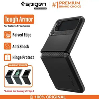 SPIGEN Case Samsung Galaxy Z Flip 6 5 4 3 Spigen Tough Armor Pro Kick Stand Anti Shock Crack Hinge C