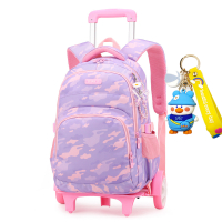 Kanak-kanak kalis air sekolah beg galas dengan roda kanak-kanak boleh tanggal beg sekolah untuk kanak-kanak perempuan kanak-kanak troli beg sekolah bagasi Bagshot