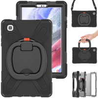 For Samsung Tab A7 Lite Case Tablet For Galaxy A7 lite Cover 8.7 T220 T225 Portable Rotating PC Stand Silicone Fundas With Strap