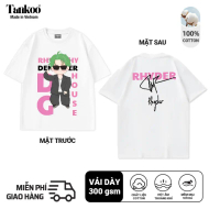 Áo thun TANKOO in hình chibi hoạt hình chữ kí DG House Rhyder anh trai say hi cổ tròn atsh rhyder lạ