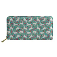 Animals Long Wallet for Lady 3D Floral Paint Women Purse Girls Shopping Notecase Cute Teen Girl Burse Handbag