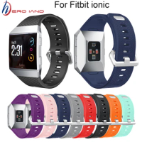 Lightweight Ventilate Silicone Sport Watch Bands Bracelet for Fitbit Ionic Smart Watch Adjustable Replacement Bangle Accessory