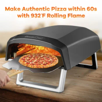 Gas Pizza Oven, Pizza Ovens for Outside Propane, Outdoor Ovens with 13 inch Pizza Stone, Portable Gas Pizza Oven