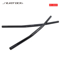 SILVEROCK Carbon Flat Bar Handlebar 25.4mm x 620mm Back Sweep 7 Degrees for TERN Brompton Folding Bike Double Stem Ultra Light
