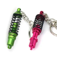 Coilover Keychain Creative Car Auto Part Model Automotive Accessories Shock Absorber Keychain Keyring Key Chain Ring Keyfob