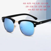 0 -0.5 -1.0 To -4.0 Prescription Polarized Sunglasses Men Women Minus Degree Semi-Rimless Myopia Sun Glasses Oculos De Sol Gafa