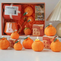 Orange Scented Candle Ugly Orange Shape Candle Light Fragrance Atmosphere Simulation Fruit Ins Style