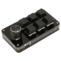 6 Key Mini Keypad with Knob DIY USB Programmable Keypad OSU Gaming Mechanical Keyboard for Office Laptop Computer