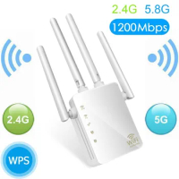 20pc 300M 1200M WiFi Range Extender 1200Mbps Dual Band 2.4G 5GHz Wi-Fi Internet Signal Booster Wireless Repeater for Router