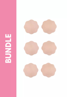 PINK N' PROPER 膚色花形乳貼防走光透氣可重複使用乳頭貼胸貼 (3套裝)