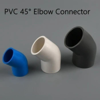 1PC I.D 16/20/25/32/40/50mm PVC 45 Degree Elbow Connector Garden Irrigation Aquarium Fish Tank Water Supply Pipe Fittings