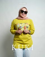 ZOLAQU - Atasan Kaos Wanita Oval Cotton Combed 20s Kuki