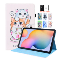For Samsung Galaxy S6 Lite Case Cover SM-P610 P615 10.4 2020 Cute Cat Panda Painted Tablet Funda for Galaxy Tab S6 S 6 Lite Case