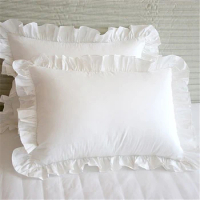 Ruffled Throw Pillowcase 1 Piece Edge Ruffled Pillow Shams 100% Microfiber Chic Shabby Bedding Pillow Cover Farmhouse Decoration