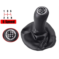 5-Speed Manual Transmission Shift Knob Leather Dust Cover For Fiat PUNTO 188 MK2