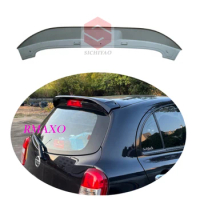For NISSAN March Spoiler 2012-2016 High Quality ABS Material Car Rear Wing Primer Color Rear Spoiler