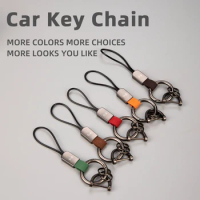 Metal Car Keychain Wax Rope Keyring Key Holder For Volkswagen Golf 8 7 Tiguan Passat Polo Jetta TDI MK4 GTI Touran Lavida Skoda