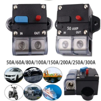 50A 60A 80A 100A 150A 200A 250A 300A AMP Circuit Breaker Fuse Reset Car Boat Auto Waterproof Security Fuse Accessories