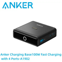 Anker Charging Base, 100W Fast Charging with 4 Ports, for Anker Prime Power Bank, Compatible with MacBook Pro/Air, iPhone 14/13
