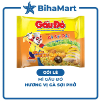 [GÓI LẺ] - ASIAFOODS - Mì Gấu Đỏ hương vị Gà sợi phở, Mì Gà sợi phở Gấu Đỏ, Mì gói ăn liền Gấu Đỏ Gà